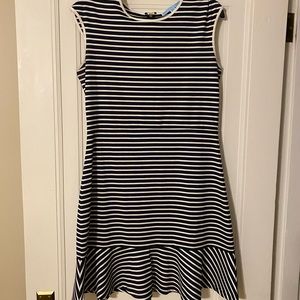 Navy and white dress